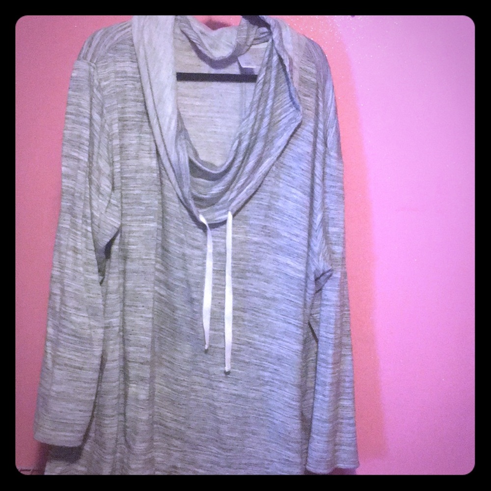 Livi Active heather grey cowl neck sweatshirt 26